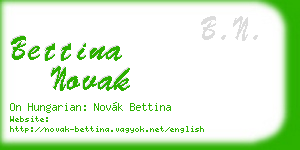 bettina novak business card